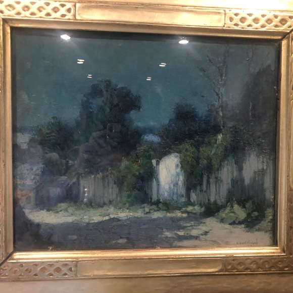 Hobart Nichols “The White Gate” Oil painting in original frame (13x16 w/o frame) - Picture 2 of 6